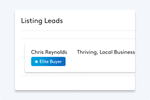 Listing lead card with Elite Buyer badge